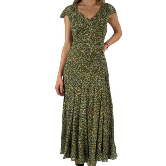 Talbots Dresses & Skirts - Talbots Vintage Pure Silk Midi/Maxi Dress Size 8 Fairycore Flowy Lightweight Y2K